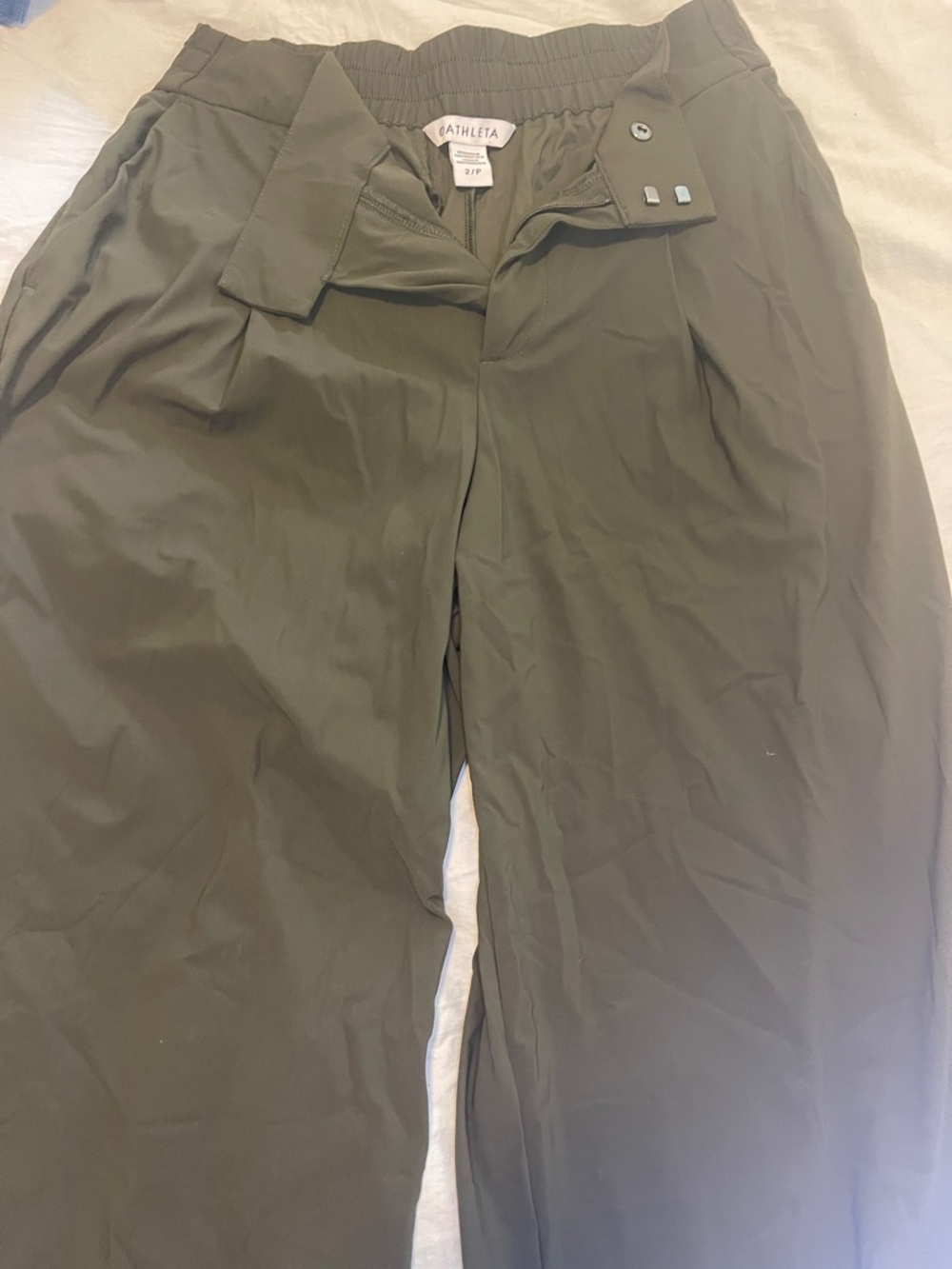 Athleta womans Olive Utility Chino Pants